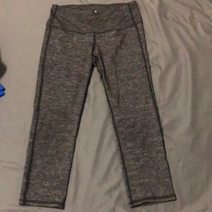 Athleta Chaturanga Crop Gray Heathered Leggings